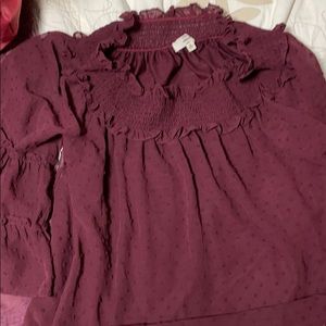 Shirt with bell bottom shelves